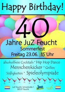 Sommerfest im Jugendzentrum Feucht – 40 Jahre JuZ!